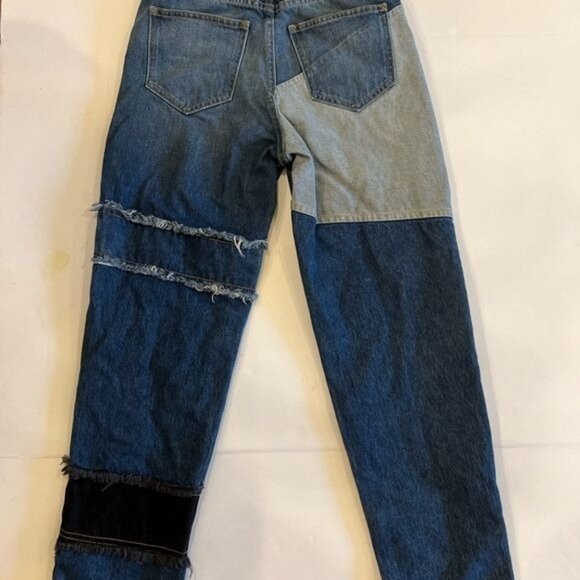 Carmar patchwork jeans size 26 waist boutique jeans distressed knee frayed - Picture 1 of 13